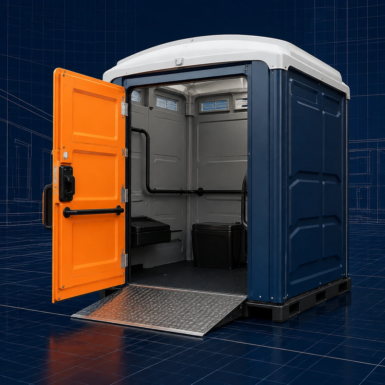 Portable restroom rental planning for Evansdale, IA