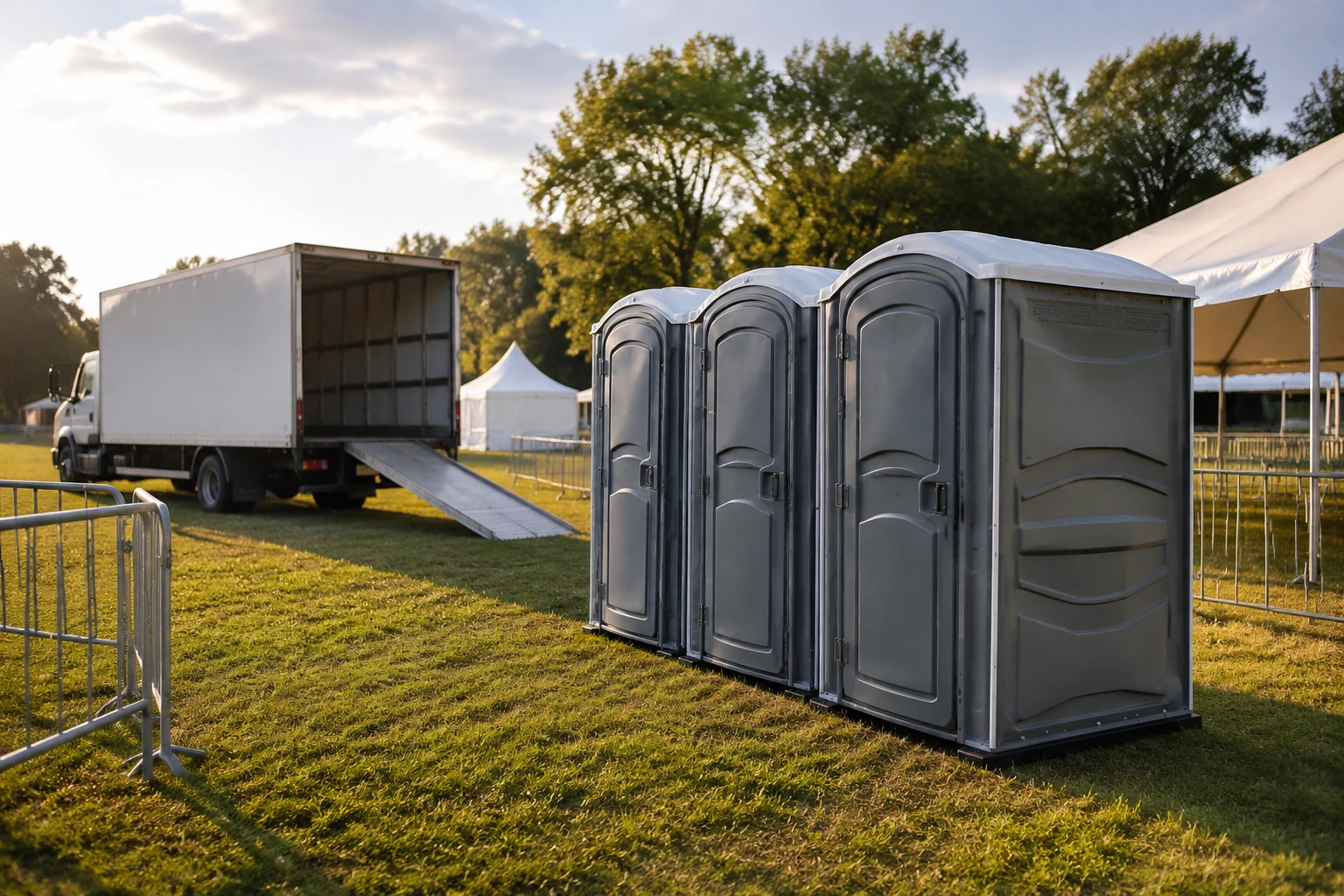 Portable restroom rental planning for Hudson, IA